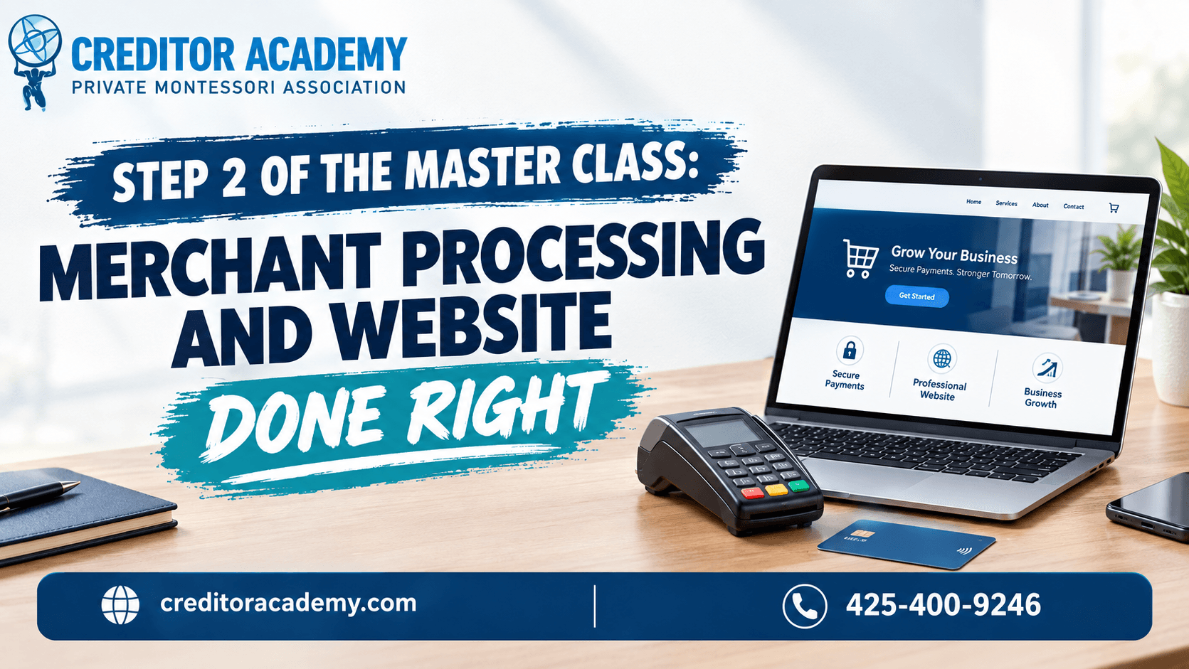 Merchant Processing and Website Readiness: Step 2 of the Creditor Academy Master Class